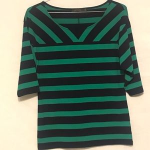 The Limited Green and Black Striped Casual Shirt